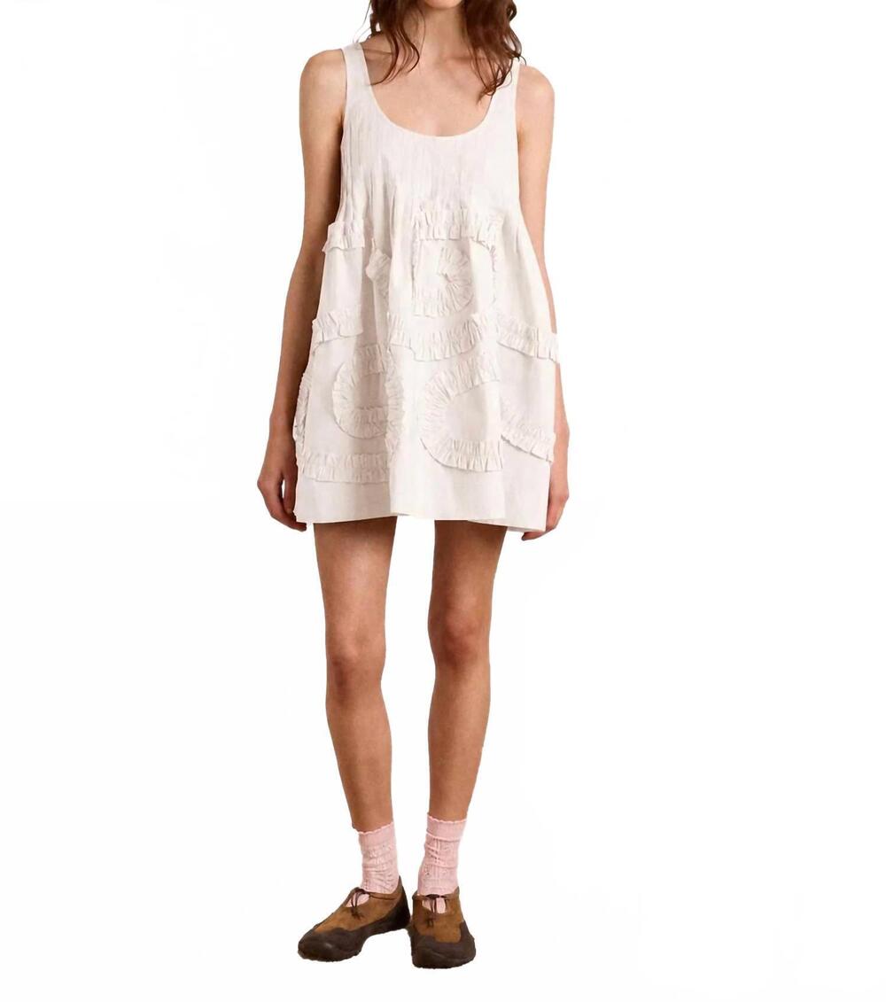 NEW DAMSON MADDER stella mini dress in white